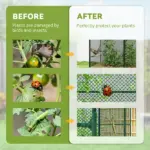6' x 4' x 6' Crop Cage, Plant Protection Tent with Zippered Doors for Vegetable Garden, Backyard, Green - Image 4