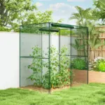 6' x 4' x 6' Crop Cage, Plant Protection Tent with Zippered Doors for Vegetable Garden, Backyard, Green - Image 8
