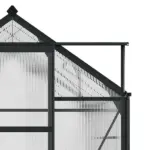 Outsunny 6 ft x 8 ft x 7 ft Polycarbonate Greenhouse, Outdoor Aluminum Walk-in Greenhouse Kit with Vent and Door for Backyard Garden, Gray - Image 9