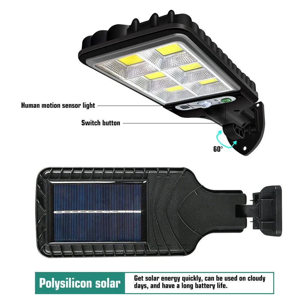 IP65 Solar Outdoor Wall Light with PIR Motion Sensor Remote and 3 Modes
