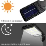 IP65 Solar Outdoor Wall Light with PIR Motion Sensor Remote and 3 Modes - Image 9