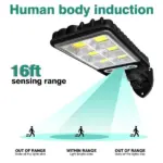 IP65 Solar Outdoor Wall Light with PIR Motion Sensor Remote and 3 Modes - Image 3