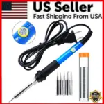 60W Digital LCD Soldering Iron Kit Adjustable 200 to 450C with 5 Tips