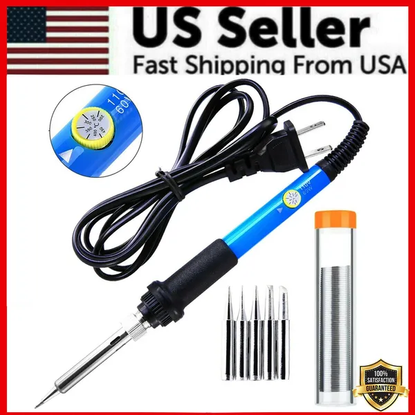 60w-soldering-iron-digital-lcd-electric-welding-tools-solder-wire-tweezers-hand-2.webp 60W Digital LCD Soldering Iron Kit Adjustable 200 to 450C with 5 Tips - Image 1