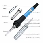 60W Digital LCD Soldering Iron Kit Adjustable 200 to 450C with 5 Tips - Image 2