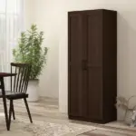HOMCOM 63" 2-Door Kitchen Pantry, Freestanding Cabinet with 2 Adjustable Shelves for Dining Room, Cinnamon Cherry Wood Grain - Image 8