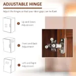 HOMCOM 63" 2-Door Kitchen Pantry Storage Cabinet with 5-Tier Shelving and 2 Adjustable Shelves for Dining Room, Brown - Image 8