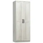 HOMCOM 63 Inch Kitchen Pantry Cabinet Storage with 5-Tier Shelving 2 Adjustable Shelves, Antique White