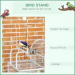 64 Inch Bird Cage for Medium Small Parrots Cockatiel Cages Budgies Lovebirds Parrotlets with Rolling Stand - Image 5