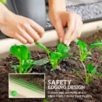 Outsunny 6.4' x 2' x 1' Galvanized Raised Garden Bed Kit, Metal Planter Box with Safety Edging, Cream - Image 6