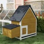65 Chicken Coop Wooden House Rabbit Hutch Poultry Cage Hen Pen Nesting Box Ramp Run Backyard Yellow - Image 8