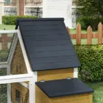 65 Chicken Coop Wooden House Rabbit Hutch Poultry Cage Hen Pen Nesting Box Ramp Run Backyard Yellow - Image 9