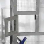 65 Outdoor Wooden Bird Cage for Finches Aviary with Tray 2 Doors Grey - Image 9