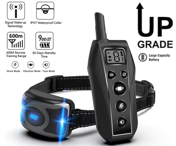 650 Yard Remote Dog Training Collar with Tone Vibration and Static Modes