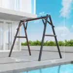 Outsunny 660 lbs Porch Swing Frame, A-Frame Hanging Chair Stand Only for DIY Painting, Swing Chair Stand for Backyard, Patio - Image 3