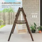 Outsunny 660 lbs Porch Swing Frame, A-Frame Hanging Chair Stand Only for DIY Painting, Swing Chair Stand for Backyard, Patio - Image 4
