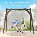 Outsunny 660 lbs Porch Swing Frame, A-Frame Hanging Chair Stand Only for DIY Painting, Swing Chair Stand for Backyard, Patio - Image 5