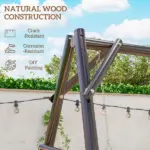 Outsunny 660 lbs Porch Swing Frame, A-Frame Hanging Chair Stand Only for DIY Painting, Swing Chair Stand for Backyard, Patio - Image 6