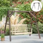 Outsunny 660 lbs Porch Swing Frame, A-Frame Hanging Chair Stand Only for DIY Painting, Swing Chair Stand for Backyard, Patio - Image 8