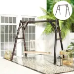 Outsunny 660 lbs Porch Swing Frame, A-Frame Hanging Chair Stand Only for DIY Painting, Swing Chair Stand for Backyard, Patio - Image 9