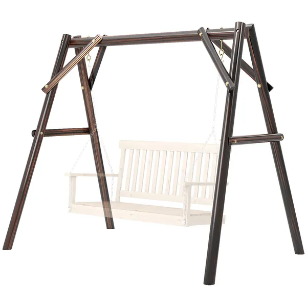 660-lbs-porch-swing-frame-a-frame-hanging-chair-stand-only-for-diy-painting-swing-chair-stand-for-backyard-patio.webp Outsunny 660 lbs Porch Swing Frame, A-Frame Hanging Chair Stand Only for DIY Painting, Swing Chair Stand for Backyard, Patio - Image 1