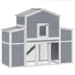 66.5" Large Chicken Coop, Wooden Chicken House with 2 Nesting Boxes, Sliding Tray and Ramp, for Backyard Farm - Image 11