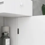 HOMCOM 67 Inch Bathroom Storage Cabinet Free Standing Tall Linen Tower 3-Tier Shelves Drawer White - Image 6