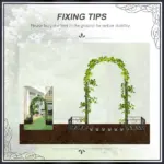 6.7' Metal Garden Arch, with Gate and Planter Boxes, Steel Arch Arbor, Water-Resistant, for Ceremony, Weddings, Dark Gray - Image 7