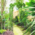6.7' Metal Garden Arch, with Gate and Planter Boxes, Steel Arch Arbor, Water-Resistant, for Ceremony, Weddings, Dark Gray - Image 10