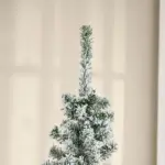 HOMCOM 6 Ft Artificial Snow Flocked Christmas Tree with Foldable Steel Stand Home Indoor Decoration Green - Image 8