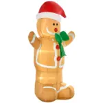 HOMCOM 6ft Christmas Inflatable Gingerbread Man, Outdoor Blow-Up Yard Decoration with LED Lights Display - Image 11
