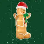 HOMCOM 6ft Christmas Inflatable Gingerbread Man, Outdoor Blow-Up Yard Decoration with LED Lights Display - Image 3