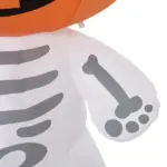 6ft Halloween Inflatables Smiling Skeleton Ghost with Pumpkin Head Outdoor Decoration with Rotating LED Light - Image 9