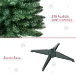 HOMCOM 6 Ft Pencil Christmas Tree, PVC Hinged Unlit Slim Artificial Christmas Tree for Home Party Holiday Decoration, Green - Image 6