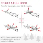 HOMCOM 6ft Pre-Lit Flocked Christmas Tree with Snow Branches Warm Yellow Lights Auto Open for Festive Atmosphere - Image 7