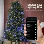 HOMCOM 6ft Prelit Christmas Tree with Full-Spectrum LEDs, Smart App Control, Wide Full Hinged Xmas Tree, Easy Assembly - Image 6