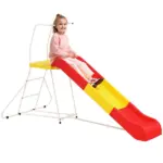 6ft Slide for Kids, Metal Freestanding Playground Equipment with Climbing Ladder, for Backyard, Outdoor, Indoor, Red - Image 11
