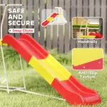 6ft Slide for Kids, Metal Freestanding Playground Equipment with Climbing Ladder, for Backyard, Outdoor, Indoor, Red - Image 6