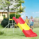 6ft Slide for Kids, Metal Freestanding Playground Equipment with Climbing Ladder, for Backyard, Outdoor, Indoor, Red - Image 10