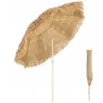 Outsunny 6 Ft Tiki Umbrella, Outdoor Hawaiian Style Patio Umbrella with 8 Ribs, Carry Bag, Outdoor Tiki Bar, Tropical Palapa - Image 11