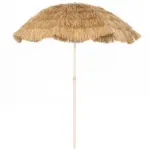 Outsunny 6 Ft Tiki Umbrella, Outdoor Hawaiian Style Patio Umbrella with 8 Ribs, Carry Bag, Outdoor Tiki Bar, Tropical Palapa