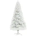 HOMCOM 6 Ft Unlit Artificial White Christmas Tree, Holiday Decor with 1000 Branch Tips, Auto Open and Steel Base - Image 11