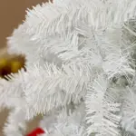HOMCOM 6 Ft Unlit Artificial White Christmas Tree, Holiday Decor with 1000 Branch Tips, Auto Open and Steel Base - Image 8
