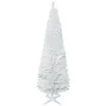 HOMCOM 6 Ft Slim Artificial Christmas Tree with 390 Tips and Plastic Base White - Image 11