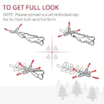 HOMCOM 6 Ft Slim Artificial Christmas Tree with 390 Tips and Plastic Base White - Image 5