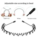 6 Pack Metal Wave Hair Headbands for Men and Women - Image 5