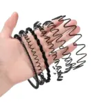 6 Pack Metal Wave Hair Headbands for Men and Women - Image 7