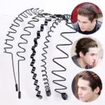 6 Pack Metal Wave Hair Headbands for Men and Women - Image 15