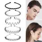 6 Pack Metal Wave Hair Headbands for Men and Women - Image 2