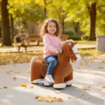 Qaba 6V Battery Powered Ride on Horse with Music, Forward, Foot Pedal, Soft Touch, Washable Cover, for 1.5-5 Years Old - Image 2